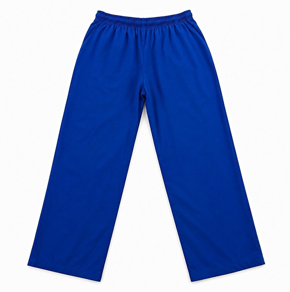 Blue Medical Scrub Pants Size M Unisex Solid Woven Poly/Cotton Style 1012